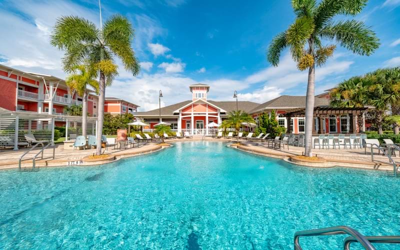 Pool side lounging